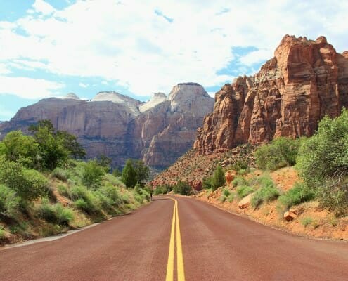 Canyon road mountains