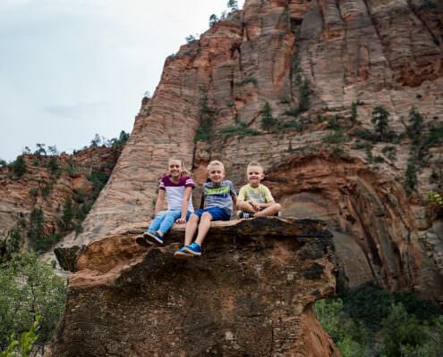 Kids photography in Zion National Park
