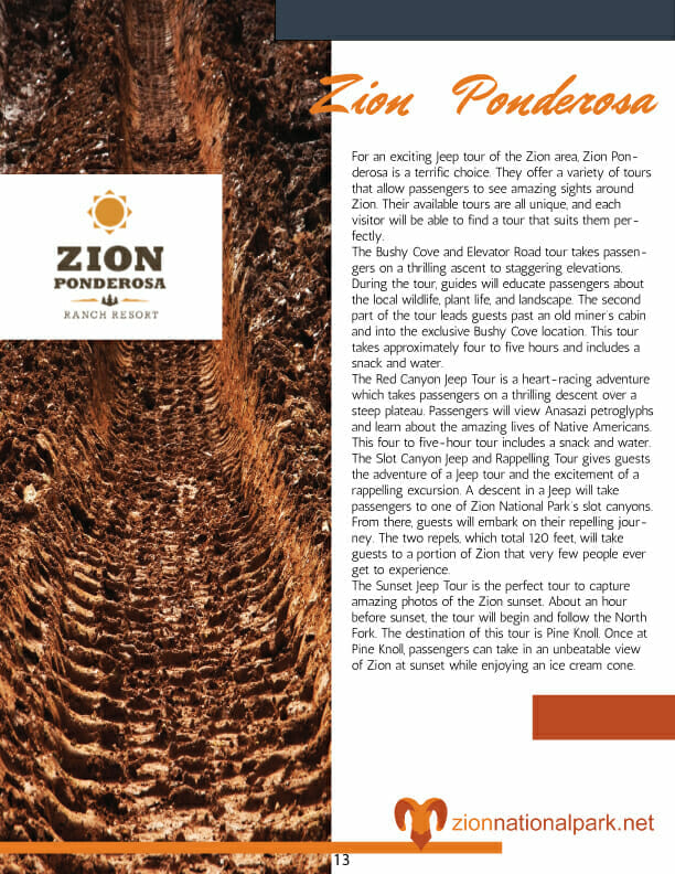 Guide to Zion - Zion Ponderosa lodging