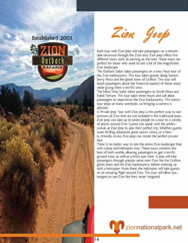 Zion Jeep Outback Safari Adventure