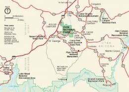 Map of Zion area